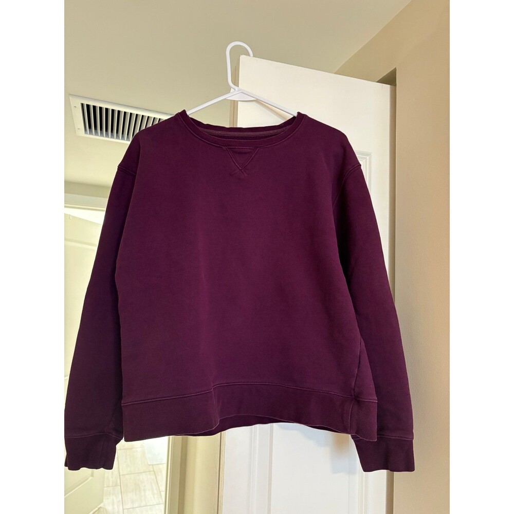 Quince maroon 100% organic cotton pullover sweater size M
